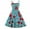 Blue, variant on Lilgiuy Women Sleeveless Charming Solid Ladies Slim Printed V-Neck Camis Slit Short Dress Plus Size Skirt for Girls
