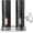 Rechargeable Set with Base - Black, variant on Electric Rechargeable Salt and Pepper Grinder Set Top-Refill Automatic Pepper Mill Grinder with Charging Base, Adjustable Coarseness, Easy Filling Larger Capacity with Led for Home Kitchen