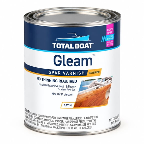 TotalBoat Gleam Marine Spar Varnish - Satin Quart