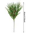 thumbnail image 2 of 1PC Artificial Christmas Greenery Picks,Norfolk Pine Branches with Red Berries and Pine Cones,17.72 Inch Real Touch Faux Stems for DIY Xmas Wreaths,Garlands,Christmas Tree Decor,Floral Arrangements, 2 of 4