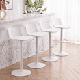 thumbnail image 3 of Kidol & Shellder Bar stools Counter Height Barstools Set of 2 with Chair Cushions Kitchen Swivel Adjustable with Back Modern Ergonomic Plastic Chairs- White, 3 of 6