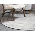 thumbnail image 4 of 4' Gray and Beige Geometric Round Area Throw Rug, 4 of 8