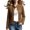 Khaki, variant on Women Faux Suede Cropped Jacket Stand Collar Full Zip Up Long Sleeve Retro Moto Jackets Slim Fit Casual Short Coat Fall Spring Streetwear Outfits with Zipper Pockets