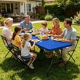 thumbnail image 7 of Picnic Table Cover Elastic Fitted Tablecloths for 6 Foot Rectangle Tables, Waterproof Stretch Washable Patio Folding Table Cover - Outdoor Camping Banquet Party Use, 7 of 7