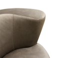 thumbnail image 6 of Pasargad Home Cortina Velvet Upholstered Swivel Base Crescent Chair, Mocha, 6 of 9