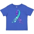 thumbnail image 3 of Inktastic Suicide Prevention Ribbon with Blue and Purple Hearts Boys or Girls Toddler T-Shirt, 3 of 5