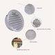thumbnail image 5 of Sphere Stainless Steel Air Vent Grille Thicken Wall Mount Range Hood Exhaust Covers (200mm), 5 of 5