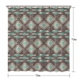 thumbnail image 5 of Ethnic Aesthetic Shower Curtain 72x72 Inches for Bathroom, Quick-Dry Polyester with Plastic Hooks, Boho Vintage Artistic Tribal Earth Tone Pattern, 5 of 5