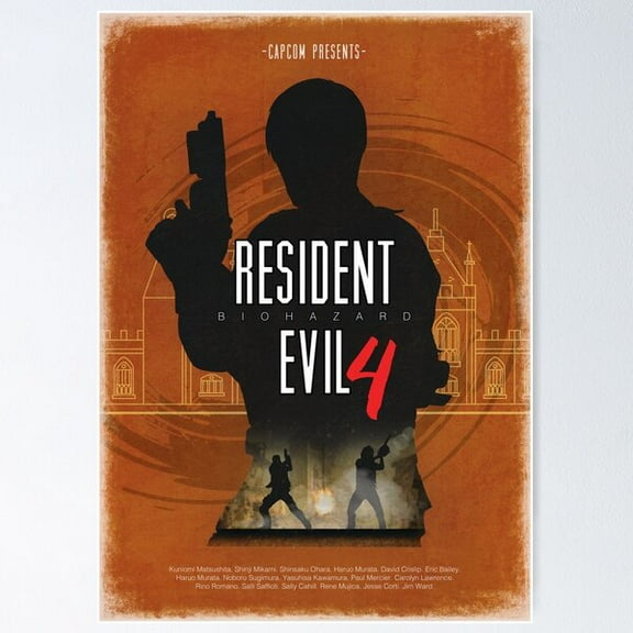 Resident Evil 4 Minimalist Art Poster Wall Art, Modern Wall Decor For Living Room Bedroom, 8x12 UNFRAMED
