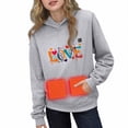 thumbnail image 1 of Sudadera con capucha de invierno con control de temperatura de tres velocidades y estampado para niños y niñas, 1 of 9