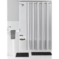 thumbnail image 1 of Mainstays 15-Piece Black Stripe Bath Accessory Set, Black/White, 1 of 7