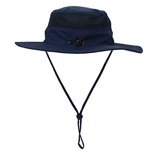 EONPOW Windproof Fishing Hat UPF50 UV Protection Sun Hat Outdoor Hiking Bucket Mesh Hat 56-61cm 