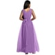 thumbnail image 3 of Vestido largo de dama de honor con cuello en V para mujer, vestido de baile de graduación, fiesta de noche, cóctel, vestidos largos divididos, 3 of 4