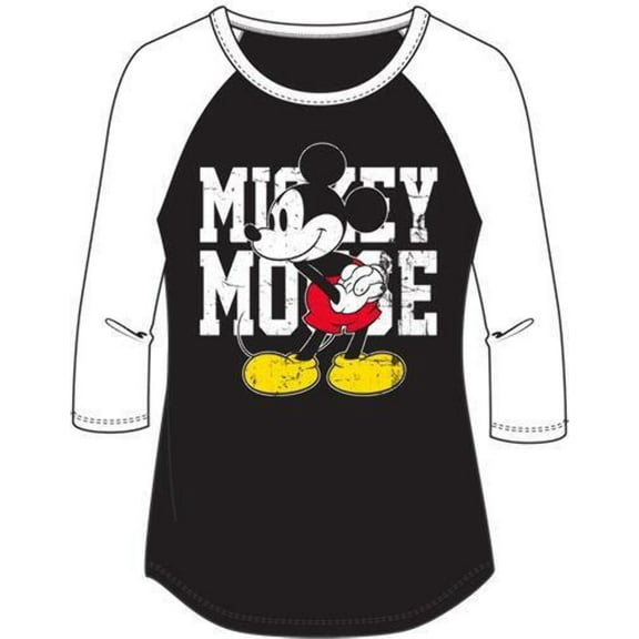 Mickey Mouse Name SJ Small Fashion 3/4 Sleeve Top