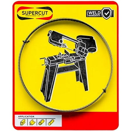 Supercut Made in the USA Bandsaw Blade 64 1/2" x 1/2" x .025 x 18 TPI Carbon Tool Steel Blade for cutting mild steel