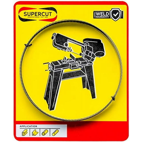 Supercut 64 1/2-inch x 1/2-inch x .025 x 10 TPI Carbon Tool Steel Bandsaw Blade (USA Made) for cutting mild steel, non ferrous metals, other materials