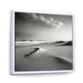 thumbnail image 2 of Designart "Monochromatic Dumbbell Gym II" Coastal Beach Sand Floater Framed Canvas Prints, 2 of 5