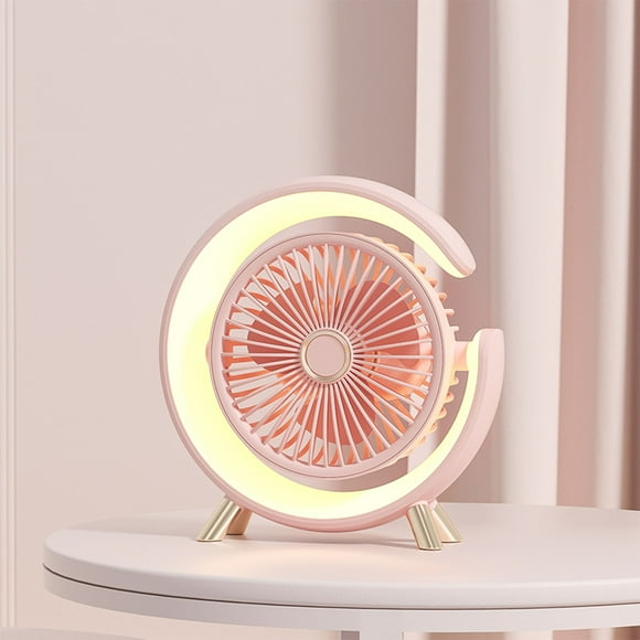 LED Cozy Light Small Fan Silent Desktop Desktop Five-speed Built-in Fresh Photo Fan