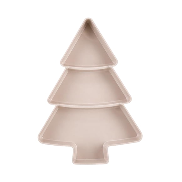 Billuyoard Suministros de cocina para el hogar, cuenco de fruta para árbol de Navidad, platos de plástico, bandeja de plástico para aperitivos Kits de decoración para fiestas rosa claro