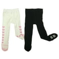 thumbnail image 3 of Wrapables® Warm Non-Skid Tights for Toddlers (Set of 2), Mary Janes & Diamonds, 3 of 4