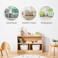 thumbnail image 3 of Montessori Shelf with Compartments, Toddler Bookshelf, Wooden Storage Cabinet, Kids Classroom Organizer for Playroom, Daycare and Preschool, 3 of 10