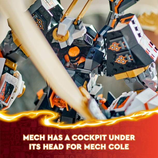 LEGO NINJAGO Cole's Titan Dragon Mech Adventure Toy for Boys and