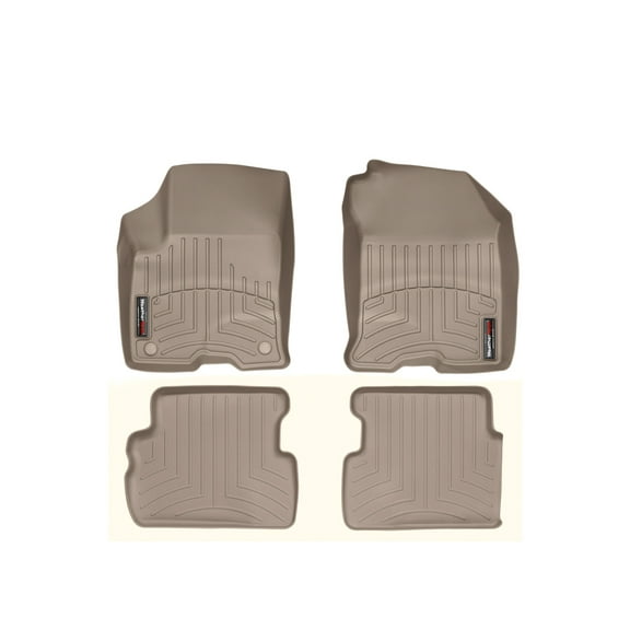 WeatherTech Custom Fit FloorLiners compatible with 2010-2011 Ford Focus - 1st & 2nd Row (2-pc. Rear Liner), Tan