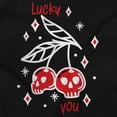 thumbnail image 2 of Retro Cherry Fruit Skulls Lucky You Toddler Boy Girl T Shirt Infant Toddler Brisco Brands 6M, 2 of 5