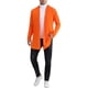 thumbnail image 2 of CHAQUETA CHIC para Hombres Cardigan con Solapa Larga de Manga Regular Ajuste Abierto Frontal Naranja, 2 of 5