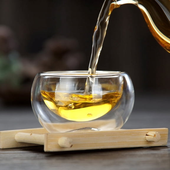 50ml Double Wall Glass Cup Transparent Handmade Heat Resistant Beer Tea Drink Kungfu Teacup Mini Whisky Cup Espresso Coffee Cups