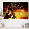 thumbnail image 3 of Designart 'Sunset View with Paris Eiffel tower' Industrial wall clock, 3 of 3