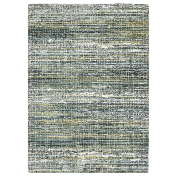 Oriental Weavers Galileo Area Rug - GAL07 - 7'10" x 10'10" - in Green/ Blue - Modern Industrial Style, Stain Resistant, Family and Pet Friendly , Dining, Living Room Rug