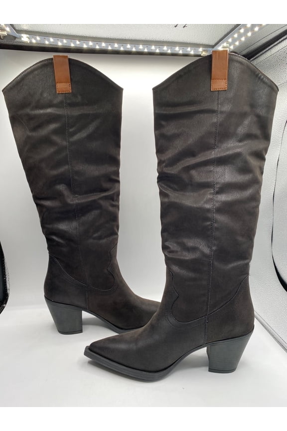 Women's Black Archer Tall Shaft Cushioned Cowboy Boots Size 8.5M NIB