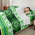 thumbnail image 4 of Manfei Damask Floral Bed Sheets, Baroque Flower Fuul Size Sheets, Mint Green, Black Reversible 4-Piece1 Flat Sheet + 1 Fitted Sheet + 2 Pillowcases, 4 of 6