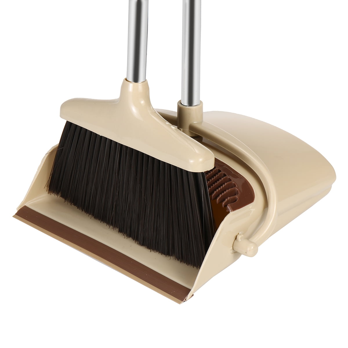 Dustpan and Broom Brush Set Dust Pan Long Handle Sweep Home Lobby Garden Clean 