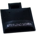 thumbnail image 1 of N'icePackaging - 200 Qty Sterling Silver Imprinted Black 1" x 1" Vinyl Puff Pad Earring Cards - for Display & Sales - Clip/Wire/Post Earrings, 1 of 1