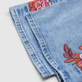 thumbnail image 5 of adaychics Women's Cropped Jeans Floral Embroidered Casual Summer Straight Leg Jeans Mid Rise Denim Pants for Travel, 5 of 9