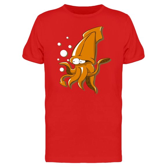 Squid Question Pose Cartoon Tee Men's -Image by Shutterstock