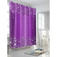 thumbnail image 3 of Luxury Diamond Shower Curtain Set ，Waterproof Fabric Shower Curtains Shinning Purple Gradient Modern Art Shower Curtains for Bathroom,Bathroom Decor 72"x84", 3 of 6