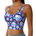 thumbnail image 2 of Pofeuu crystal Skull flower leaf Print Sports Bra for Women Sexy Vest Yoga Running Gym Fitness Crop Bras Tops-Medium, 2 of 8