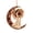 D, variant on Angel Christmas Ornament, Angel Holding Red Rose Bouquet on Burgundy Rose Crescent Moon, 3.15 Inch Hanging Xmas Tree Decoration