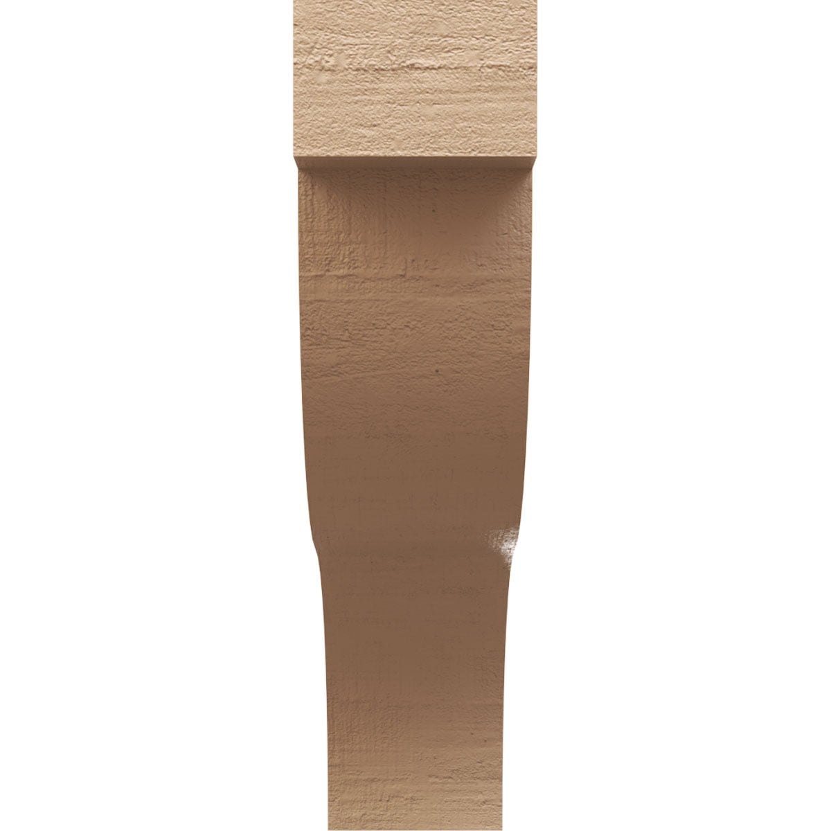 8"W x 32"D x 32"H Thin Garner Rough Cedar Woodgrain TimberThane Corbel, Primed Tan