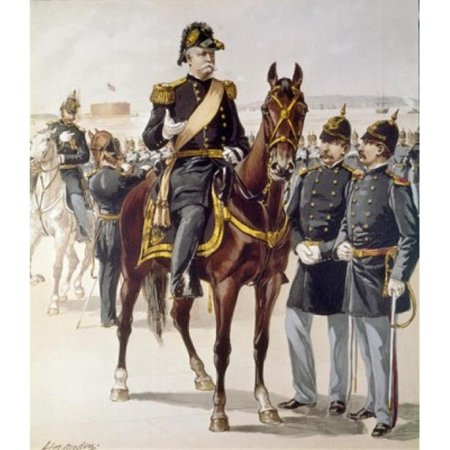 Major General Hancock. Staff-And-Line Officers Ogden Henry Alexander 1856-1936 American Poster Print - 18 x 24 in.