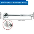 thumbnail image 5 of Yammee 3/8" Round Head Ratchet Wrench Tool with 41 Teeth Spanner for Motorbike Repairs, 5 of 10