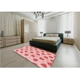 thumbnail image 5 of Ahgly Company Machine Washable Indoor Round Transitional Red Area Rugs, 3' Round, 5 of 7