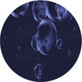 thumbnail image 1 of Ahgly Company Indoor Round Patterned Night Blue Area Rugs, 3' Round, 1 of 6