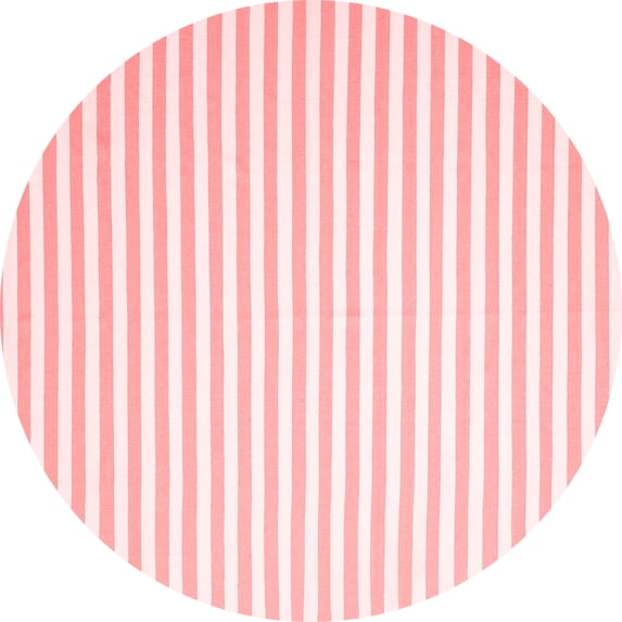Ahgly Company Indoor Round Solid Red Modern Area Rugs, 4' Round