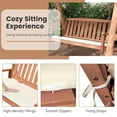 thumbnail image 5 of Resenkos Porch Swing, Outdoor 2-Seat Swing Bench w/ith A Frame and Sturdy Metal Hanging Chainsx, Hanging Outdoor Porch Swings for Garden, Backyard, 5 of 7