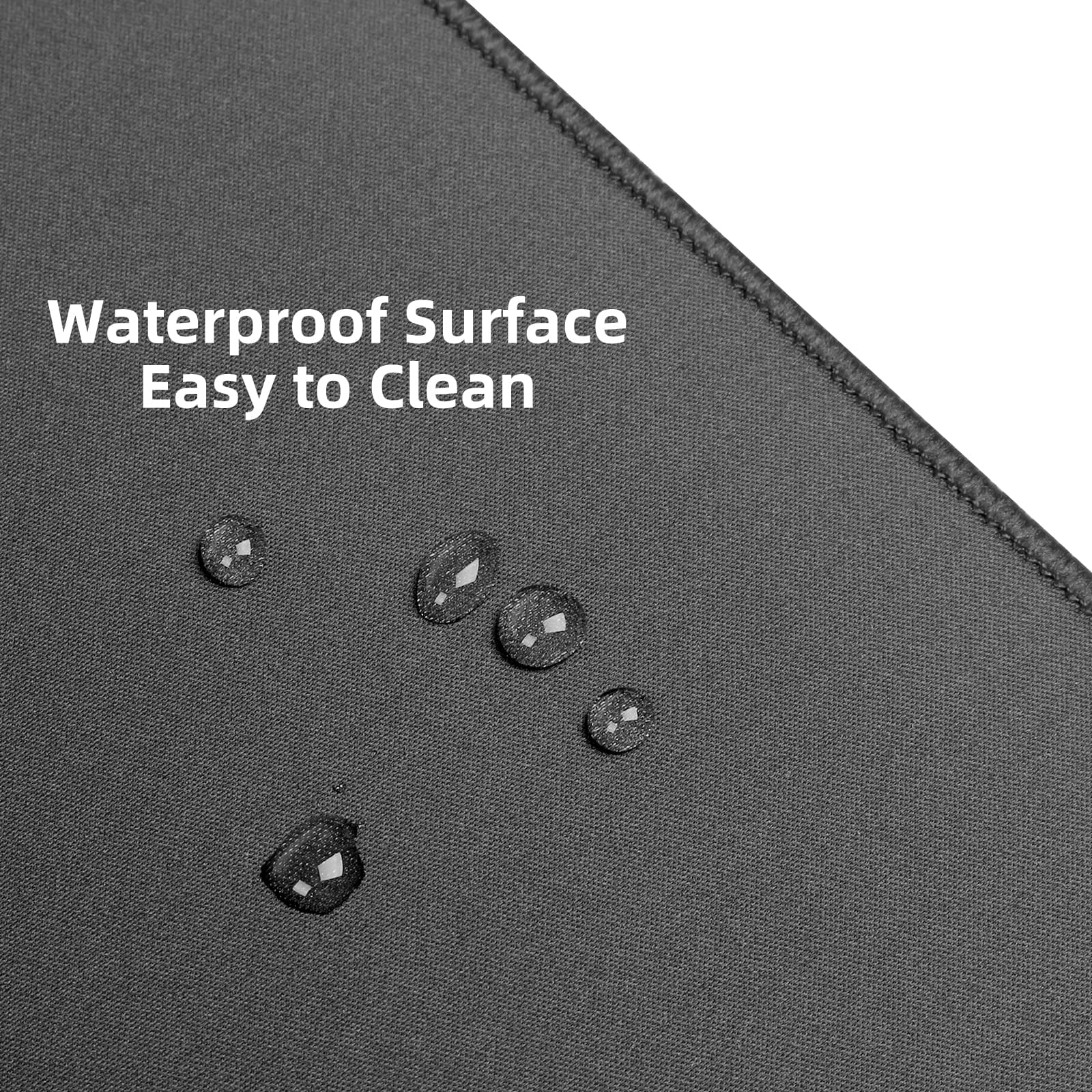 XL Extended Gaming Mouse Pad, 36x17 In, Black, Waterproof Non-Slip Desktop Mat