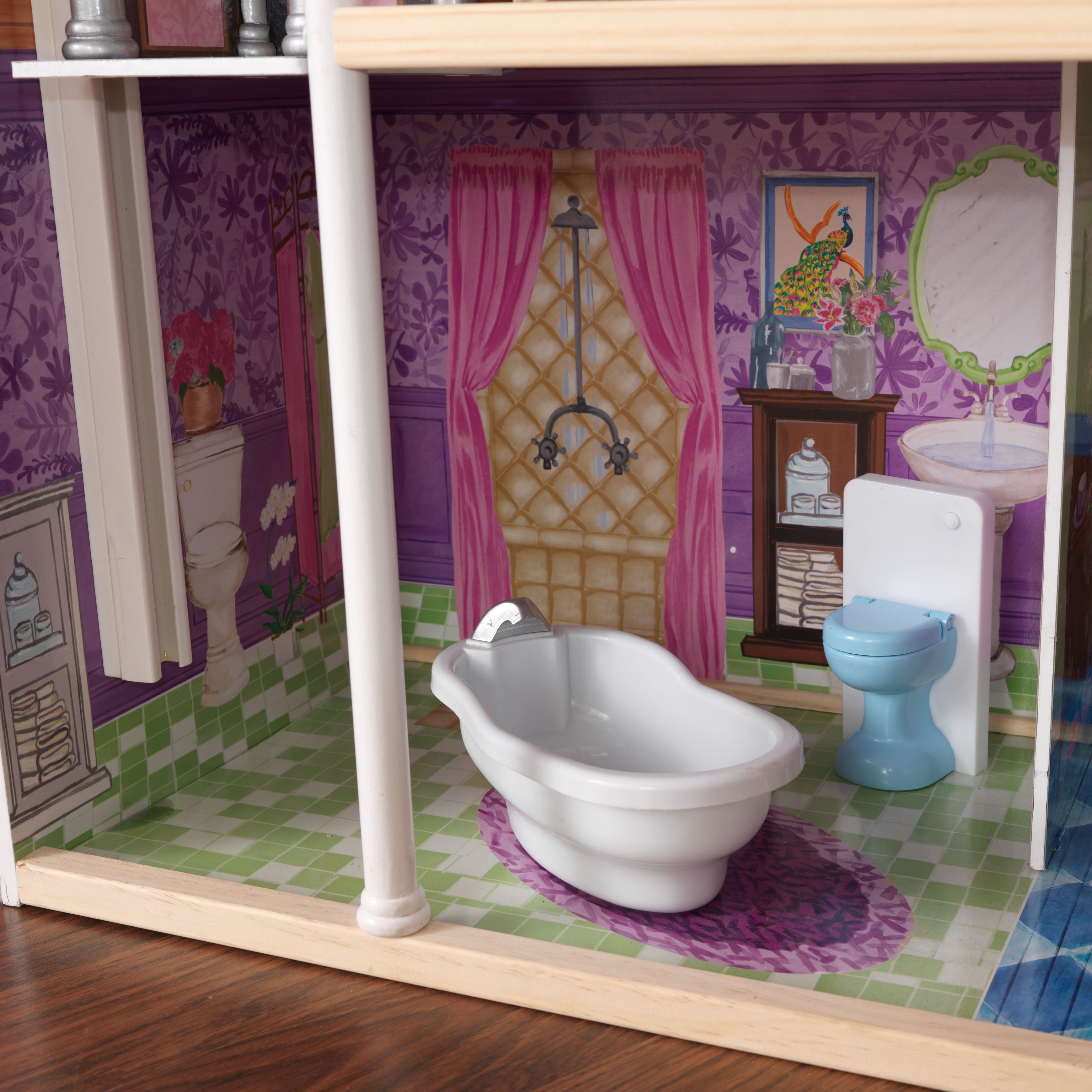 Dollhouse with 14 accessories Barbie Size Furniture Girl Toy Gift Doll House New eBay